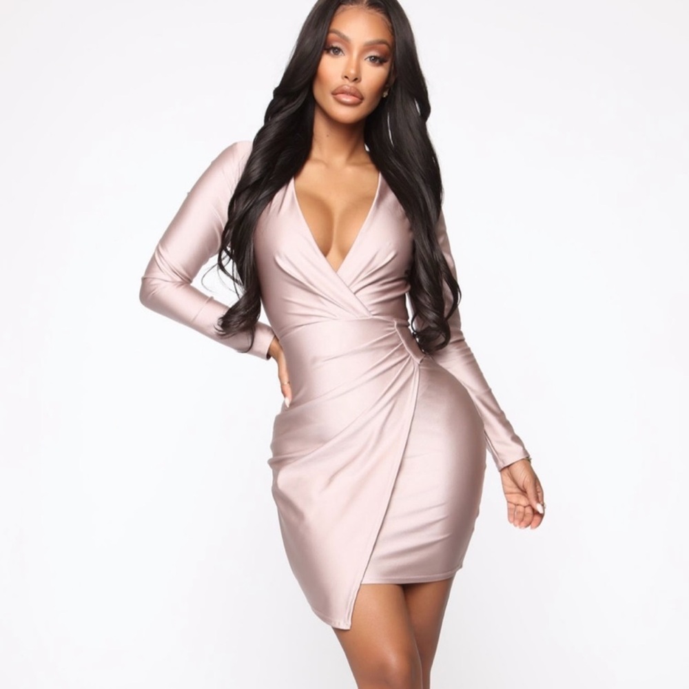 Wrap Dress in Soft Blush Pink in size medium
